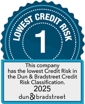 Lowest Credit Risk 1. This company has the lowest Credit Risk in the Dun & Bradstreet Credit Risk Classification 2025.